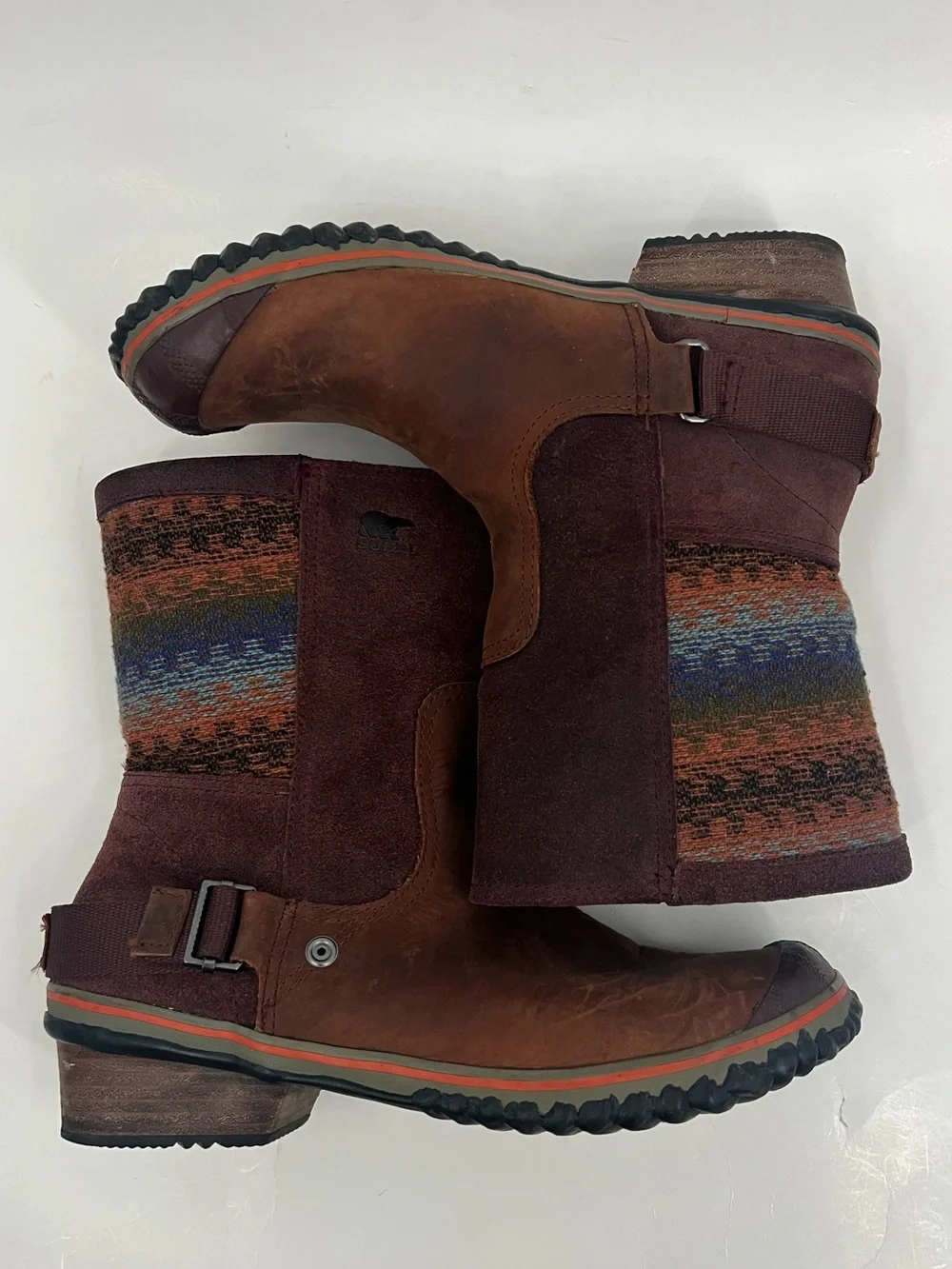 Sorel Slimshortie Madder Brown Bonfire Suede & Leather Boots